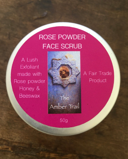Rose Powder Face Scrub - The Amber Trail